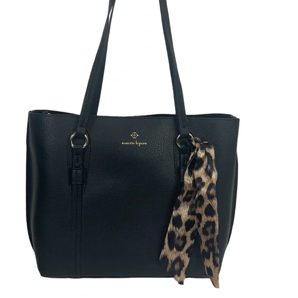 Nanette Lepore Myles Scarf Black Shoulder Bag Brand New - Picture 11 of 11